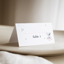 Bruid in een Tini Beetje Bruidsuitnodigingfeestje Plaatskaartje