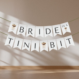 Bruid in een Tini Bit - Espresso Martini Bruid Vlaggetjes