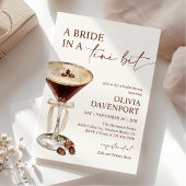 Bruid in een Tini Bit Espresso Martini Vrijgezelle Kaart