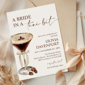 Bruid in een Tini Bit Espresso Martini Vrijgezelle Kaart
