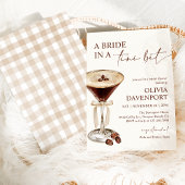 Bruid in een Tini Bit Espresso Martini Vrijgezelle Kaart