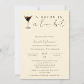 Bruid in een Tini Bit Espresso Martini Vrijgezelle Kaart (Voorkant)