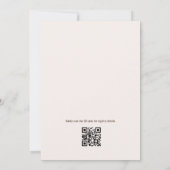 Bruid in een Tini Bit QR Code Bruiloftsfeest Kaart (Achterkant)