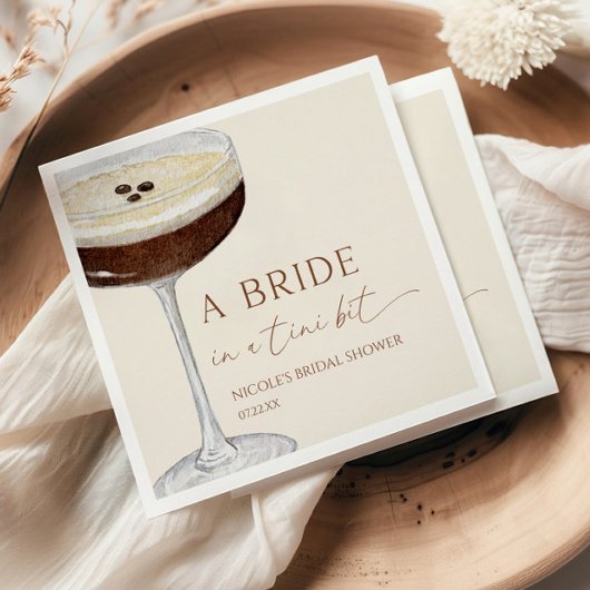 Bruid In Eentje Beetje Expresso Martini Bruiloftsf Servet