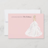 Bruid in Gown Vrijgezellenfeest Dank u kaart (Voorkant)