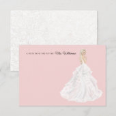 Bruid in Gown Vrijgezellenfeest Dank u kaart (Voorkant / Achterkant)