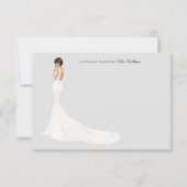 Bruid in Gown Vrijgezellenfeest Dank u kaart (Voorkant)