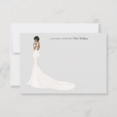 Bruid in Gown Vrijgezellenfeest Dank u kaart (Voorkant)