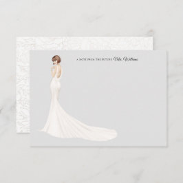 Bruid in Gown Vrijgezellenfeest Dank u kaart