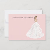 Bruid in Gown Vrijgezellenfeest Dank u kaart (Voorkant)