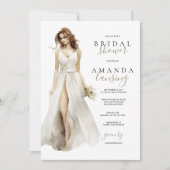 Bruid in Gown Vrijgezellenfeest Kaart (Voorkant)