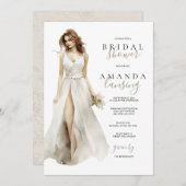 Bruid in Gown Vrijgezellenfeest Kaart (Voorkant / Achterkant)