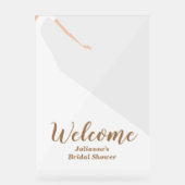 Bruid in Gown Vrijgezellenfeest Welkom Acryl Teken Bord (Voorkant)