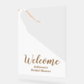 Bruid in Gown Vrijgezellenfeest Welkom Acryl Teken Bord (Hoek)