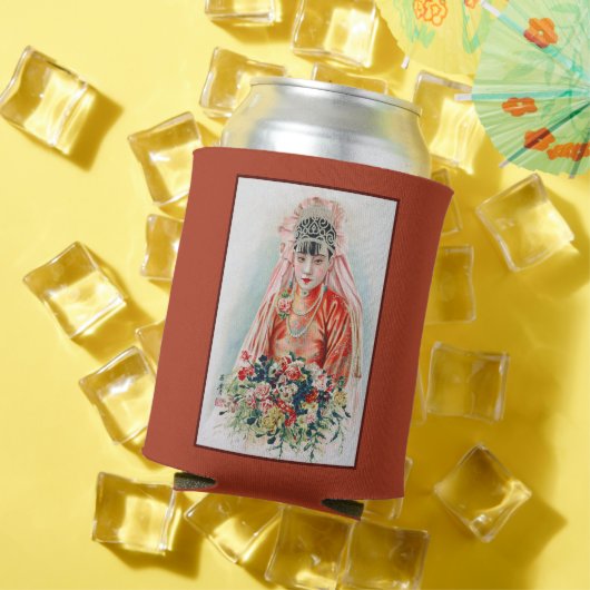 Bruid in het rood op Chinese bruiloft in Shanghai Blikjeskoeler (Insitu Zomer)