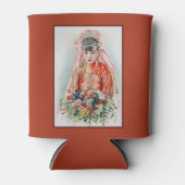 Bruid in het rood op Chinese bruiloft in Shanghai Blikjeskoeler (Voorkant)