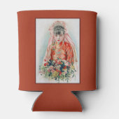 Bruid in het rood op Chinese bruiloft in Shanghai Blikjeskoeler (Achterkant)