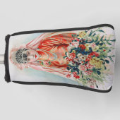 Bruid in het rood op Chinese bruiloft in Shanghai Golfheadcover (Voorkant)