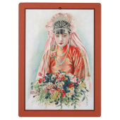 Bruid in het rood op Chinese bruiloft in Shanghai Klembord (Achterkant)