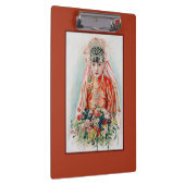 Bruid in het rood op Chinese bruiloft in Shanghai Klembord (Rechts)