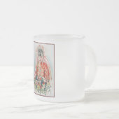 Bruid in het rood op Chinese bruiloft in Shanghai Matglas Koffiemok (Voorkant rechts)