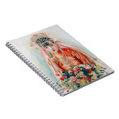 Bruid in het rood op Chinese bruiloft in Shanghai Notitieboek (Rechterzijde)