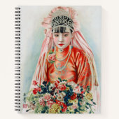 Bruid in het rood op Chinese bruiloft in Shanghai Notitieboek (Voorkant)