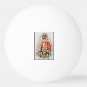 Bruid in het rood op Chinese bruiloft in Shanghai Pingpongbal (Voorkant)