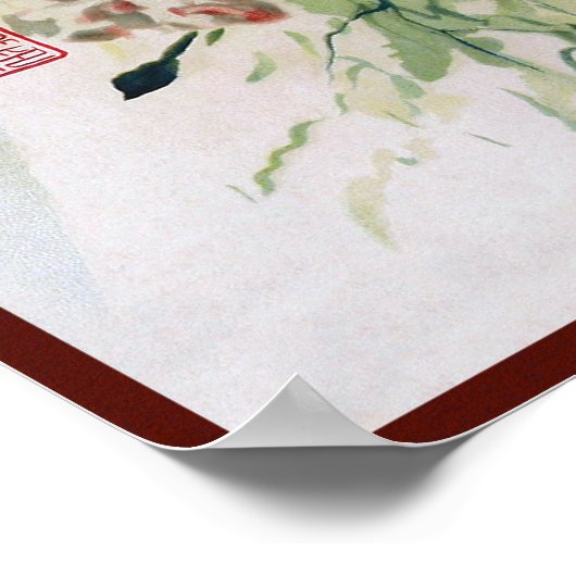 Bruid in het rood op Chinese bruiloft in Shanghai Poster (Hoek)