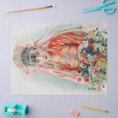 Bruid in het rood op Chinese bruiloft in Shanghai Tissuepapier (Craft)