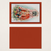 Bruid in het rood op Chinese bruiloft in Shanghai Visitekaartje (Voorkant /achterkant)