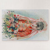 Bruid in het rood op een Chinese bruiloft in Shang Legpuzzel (Horizontaal)