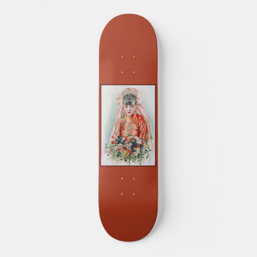 Bruid in het rood op een Chinese bruiloft in Shang Persoonlijk Skateboard (Voorkant)