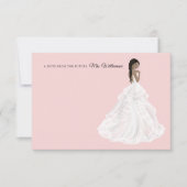 Bruid in jurk Bruidsfeest bedankkaart (Voorkant)