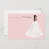 Bruid in jurk Bruidsfeest bedankkaart (Voorkant / Achterkant)