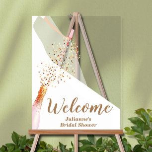 Bruid in jurk Bruidsuitnodiging Welkom Acryl Bord