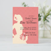 Bruid in jurk diamanten bruids douche uitnodiging (Staand voorkant)