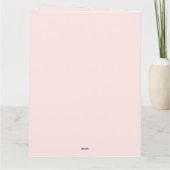 Bruid in jurk op roze bruidsfeestje bedankkaart (Achterkant)