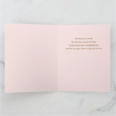 Bruid in jurk op roze kwarts bruidsdouche bedankkaart (Binnen)