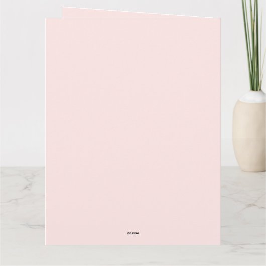 Bruid in jurk op roze kwarts bruidsdouche bedankkaart (Achterkant)