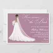 Bruid in Kant Trouwjurk Vrijgezellenfeest Kaart (Voorkant)