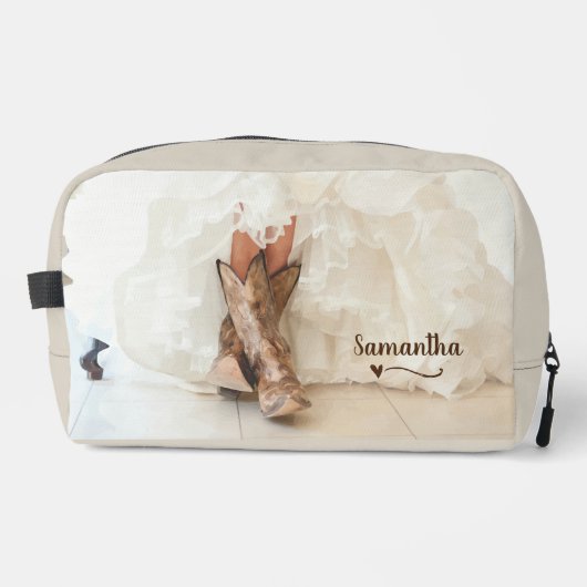 Bruid in laarzen toilettasje (Voorkant)