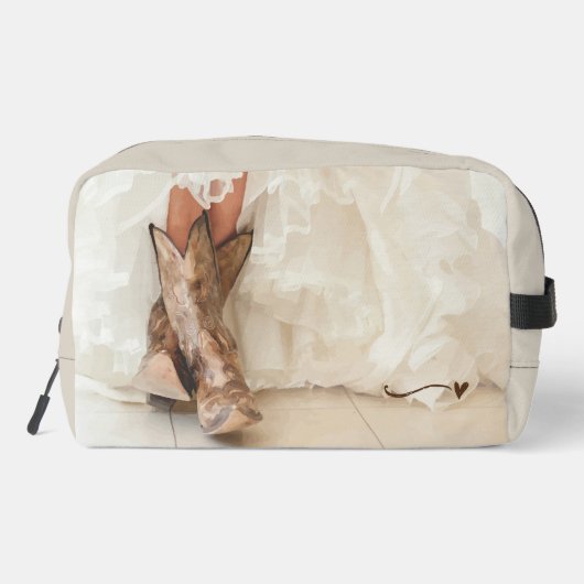 Bruid in laarzen toilettasje (Achterkant)