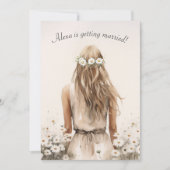 Bruid in madeliefjes met haar laurier kaart (Voorkant)