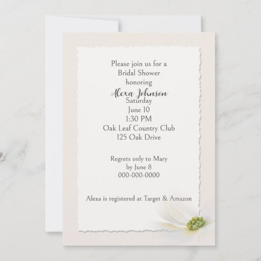 Bruid in madeliefjes met haar laurier kaart (Achterkant)