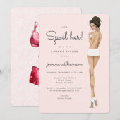 Bruid in Ondergoed Lace Lingerie Vrijgezellenfeest Kaart (Voorkant / Achterkant)