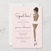 Bruid in Ondergoed Lace Lingerie Vrijgezellenfeest Kaart (Voorkant)