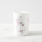 Bruid in roze mok van beenporselein (Voorkant)