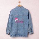 Bruid in Roze Santa Hat Denim Jacket (Hangar)