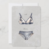 Bruid in slipjes Lacy Lingerie Douche Kaart (Achterkant)